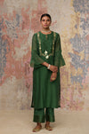 Green Gota Kurta Set