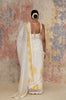 Ivory Yellow Silk Organza Saree