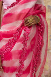 Rose Tie-Dye Saree