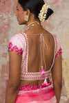 Rose Tie-Dye Saree