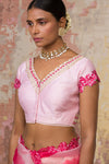 Rose Tie-Dye Saree