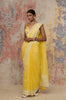 Yellow Silk Organza Saree