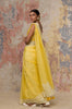 Yellow Silk Organza Saree