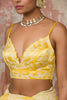 Yellow Silk Organza Saree