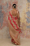 Beige Silk Organza Saree
