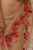 Beige Silk Organza Saree