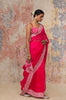 Fuchsia Silk Organza Saree