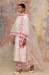 Red Ivory Chanderi Kurta Set