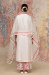 Red Ivory Chanderi Kurta Set