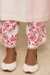 Red Ivory Chanderi Kurta Set