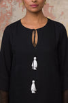 Black Moss Cotton kurta