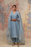 Alia Bhatt in Ash Blue Kurta Set