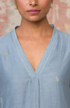 Ash Blue Kurta Set