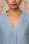 Alia Bhatt in Ash Blue Kurta Set