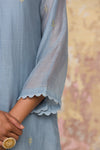 Alia Bhatt in Ash Blue Kurta Set