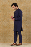 Navy PIN TUCK  KURTA SET