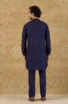 Navy PIN TUCK  KURTA SET