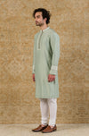 Sage Green Chanderi Kurta Set