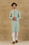 Sage Green Chanderi Kurta Set