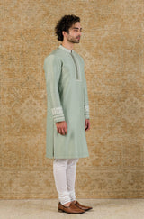 Sage Green Chanderi Kurta Set