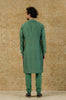 Green Pin Tuck Cotton Silk Kurta Set