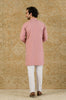 Rose Pink Pin Tuck Shirt Kurta Set
