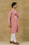 Rose Pink Chanderi Kurta Set
