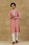 Rose Pink Chanderi Kurta Set