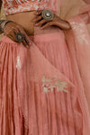 Rose Pink Chanderi Lehenga Set