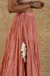 Rose Pink Chanderi Lehenga Set
