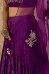 Purple Chanderi Lehenga Set