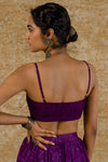 Purple Chanderi Lehenga Set