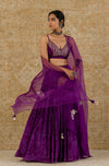 Purple Chanderi Lehenga Set