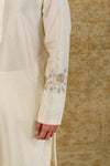 Ivory Silk Chanderi Kurta Set