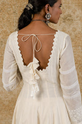 Vaani Kapoor in Ivory Chanderi Anarkali Set