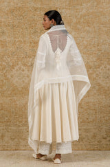 Niharika NM in Ivory Chanderi Anarkali Set