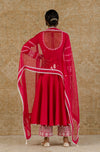 Fuchsia  Chanderi Anarkali Set