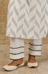 Ivory Black Pin Tuck Kurta Set