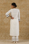Ivory Black Pin Tuck Kurta Set