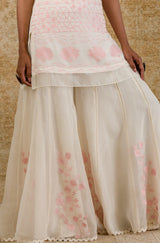 Ivory Georgette Sharara  Set