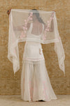 Alia Bhatt in Ivory Georgette Sharara  Set