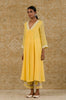 Yellow Embroidered Chanderi Kurta Set