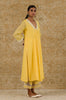 Yellow Embroidered Chanderi Kurta Set