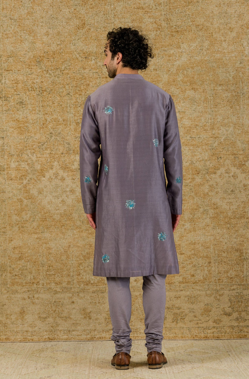 Lilac Hand-Painted Kurta Set