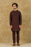 WINE PIN TUCK  KURTA SET