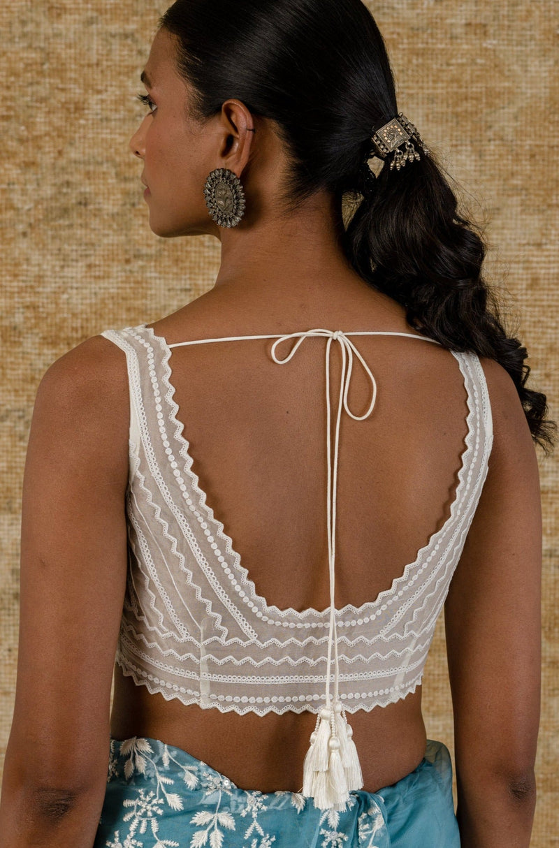Sobhita Dhulipala in Ice Blue Silk Organza Saree