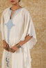 Ivory Blue Chanderi Kaftan Set