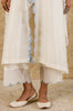 Ivory Blue Chanderi Kaftan Set