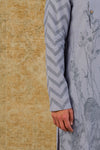Aegean Blue Block Printed Kurta Set