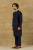 NAVY COTTON SILK BLEND KURTA SET